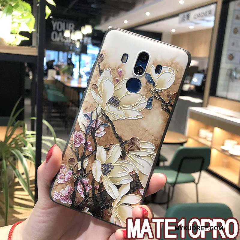 Kuori Huawei Mate 10 Pro Pehmeä Neste Ripustettavat Koristeet Murtumaton, Kotelo Huawei Mate 10 Pro Laukut Puhelimen Kuoret Keltainen