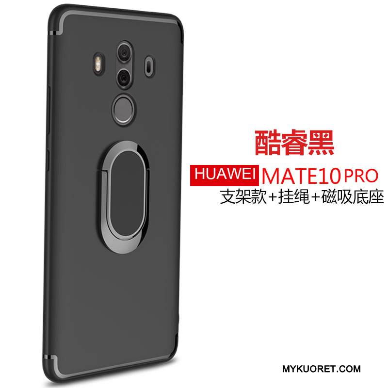 Kuori Huawei Mate 10 Pro Silikoni Rengas Punainen, Kotelo Huawei Mate 10 Pro Pehmeä Neste Pesty Suede Puhelimen Kuoret