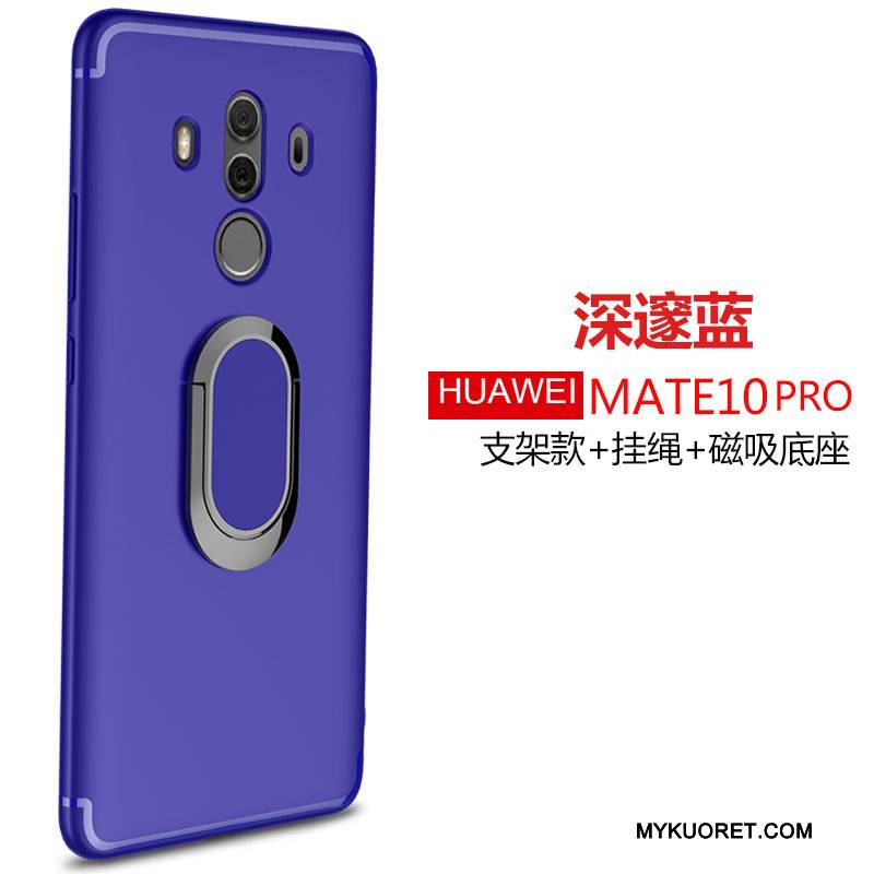 Kuori Huawei Mate 10 Pro Silikoni Rengas Punainen, Kotelo Huawei Mate 10 Pro Pehmeä Neste Pesty Suede Puhelimen Kuoret