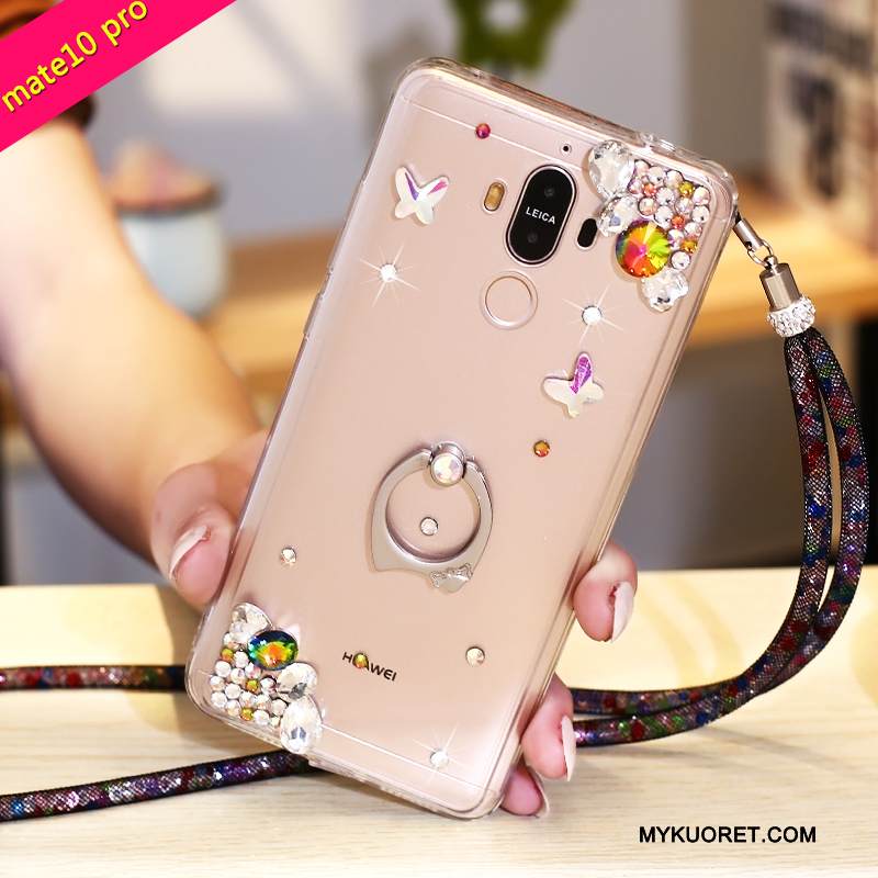 Kuori Huawei Mate 10 Pro Strassi Violetti, Kotelo Huawei Mate 10 Pro Suojaus