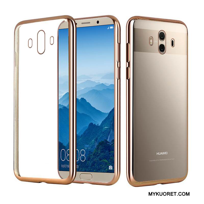 Kuori Huawei Mate 10 Pro Ylellisyys Kulta Tyylikäs, Kotelo Huawei Mate 10 Pro Silikoni Puhelimen Kuoret Pinnoitus