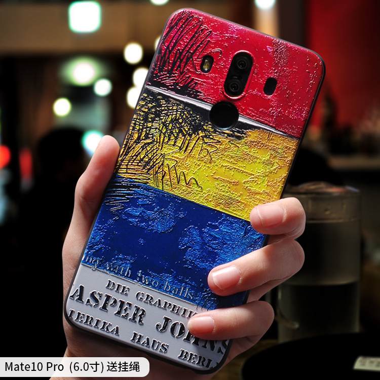 Kuori Huawei Mate 10 Silikoni Murtumaton Puhelimen Kuoret, Kotelo Huawei Mate 10 Pehmeä Neste Jauhe Persoonallisuus