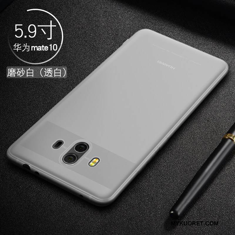Kuori Huawei Mate 10 Silikoni Musta Murtumaton, Kotelo Huawei Mate 10 Pehmeä Neste Puhelimen Kuoret Ohut