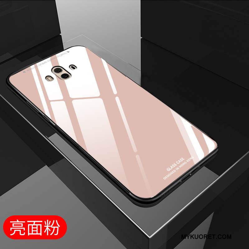 Kuori Huawei Mate 10 Silikoni Valkoinen Kova, Kotelo Huawei Mate 10 Luova Puhelimen Kuoret Lasi