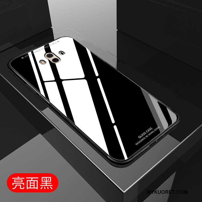 Kuori Huawei Mate 10 Silikoni Valkoinen Kova, Kotelo Huawei Mate 10 Luova Puhelimen Kuoret Lasi