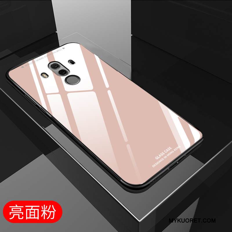 Kuori Huawei Mate 10 Silikoni Valkoinen Kova, Kotelo Huawei Mate 10 Luova Puhelimen Kuoret Lasi