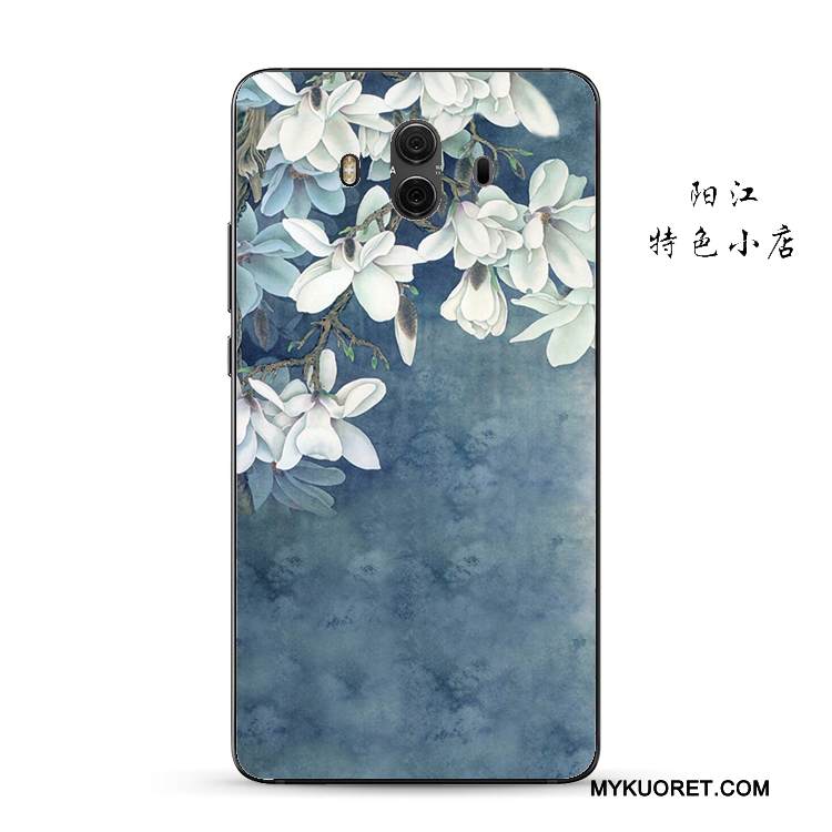 Kuori Huawei Mate 10 Suojaus Kukka Murtumaton, Kotelo Huawei Mate 10 Kohokuviointi Keltainen Liiketoiminta