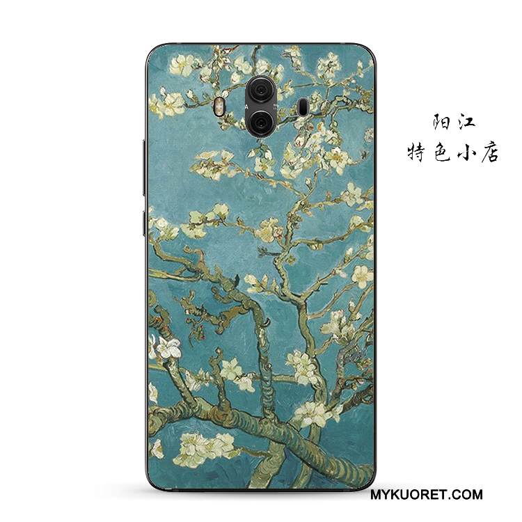 Kuori Huawei Mate 10 Suojaus Kukka Murtumaton, Kotelo Huawei Mate 10 Kohokuviointi Keltainen Liiketoiminta