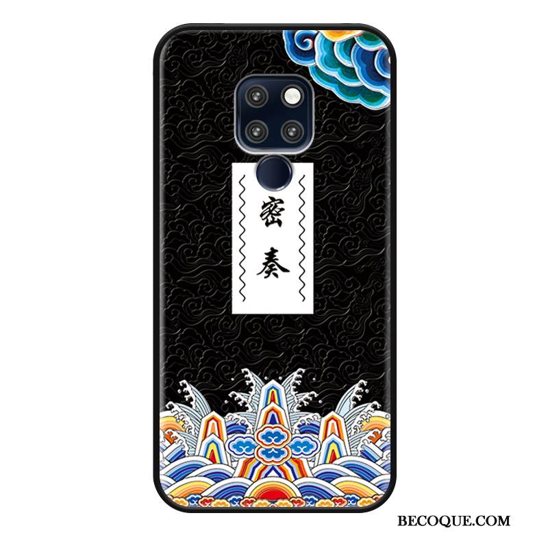 Kuori Huawei Mate 20 Kohokuviointi Puhelimen Kuoret Hauska, Kotelo Huawei Mate 20 Suojaus Kiinalainen Tyyli Jauhe