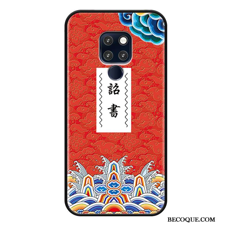 Kuori Huawei Mate 20 Kohokuviointi Puhelimen Kuoret Hauska, Kotelo Huawei Mate 20 Suojaus Kiinalainen Tyyli Jauhe