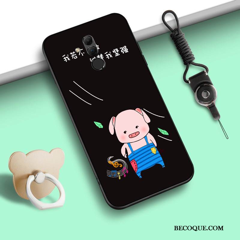 Kuori Huawei Mate 20 Lite Laukut Ripustettava Kaula Harmaa, Kotelo Huawei Mate 20 Lite Pehmeä Neste Murtumaton Persoonallisuus