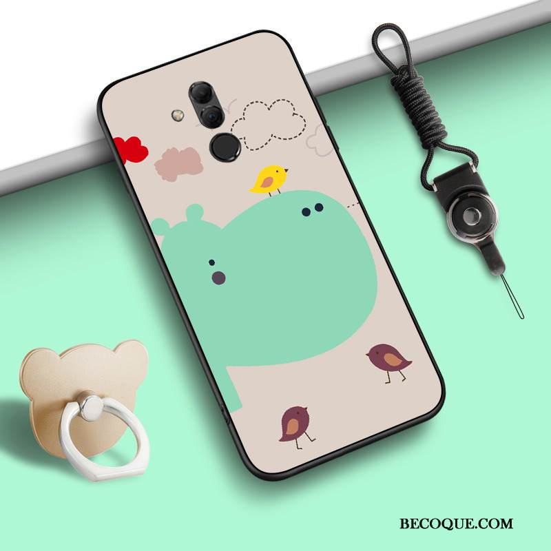 Kuori Huawei Mate 20 Lite Laukut Ripustettava Kaula Harmaa, Kotelo Huawei Mate 20 Lite Pehmeä Neste Murtumaton Persoonallisuus