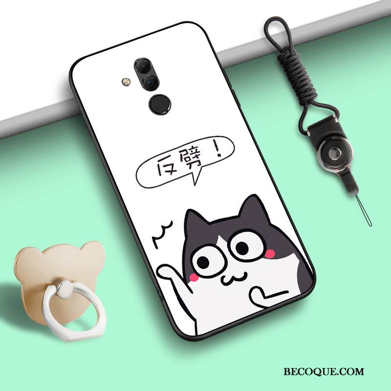 Kuori Huawei Mate 20 Lite Laukut Ripustettava Kaula Harmaa, Kotelo Huawei Mate 20 Lite Pehmeä Neste Murtumaton Persoonallisuus