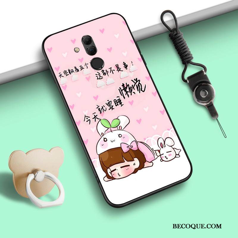 Kuori Huawei Mate 20 Lite Laukut Ripustettava Kaula Harmaa, Kotelo Huawei Mate 20 Lite Pehmeä Neste Murtumaton Persoonallisuus