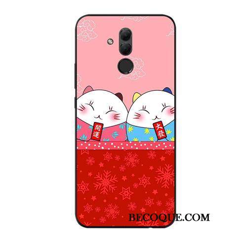 Kuori Huawei Mate 20 Lite Luova Pesty Suede Puhelimen Kuoret, Kotelo Huawei Mate 20 Lite Pehmeä Neste Rikkaus Punainen