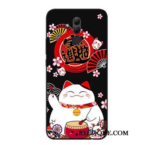 Kuori Huawei Mate 20 Lite Luova Pesty Suede Puhelimen Kuoret, Kotelo Huawei Mate 20 Lite Pehmeä Neste Rikkaus Punainen