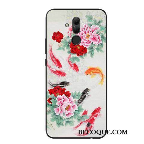 Kuori Huawei Mate 20 Lite Luova Pesty Suede Puhelimen Kuoret, Kotelo Huawei Mate 20 Lite Pehmeä Neste Rikkaus Punainen