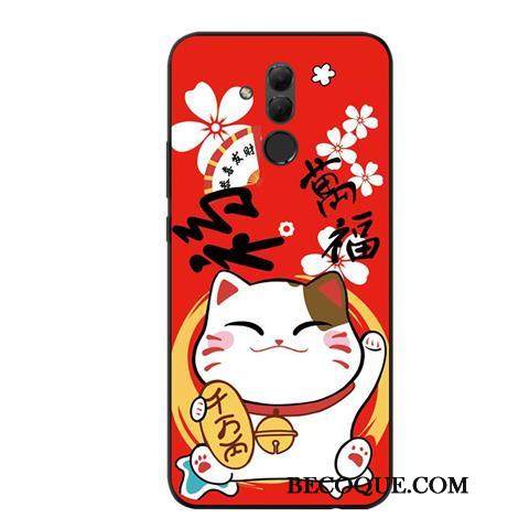 Kuori Huawei Mate 20 Lite Luova Pesty Suede Puhelimen Kuoret, Kotelo Huawei Mate 20 Lite Pehmeä Neste Rikkaus Punainen