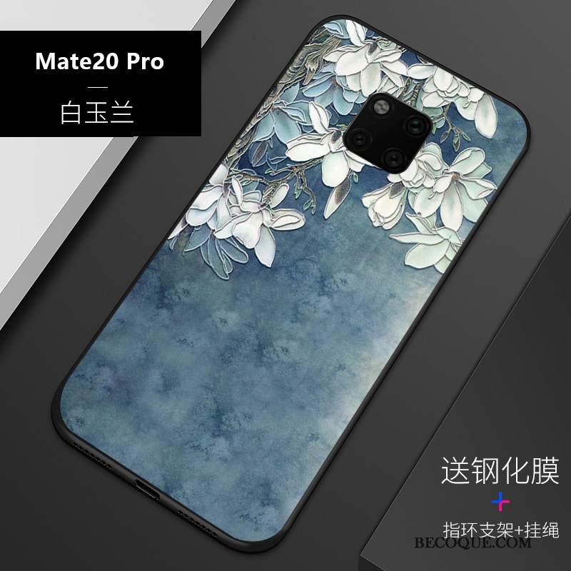 Kuori Huawei Mate 20 Pro Silikoni Uusi Trendi, Kotelo Huawei Mate 20 Pro Laukut Ohut Sininen