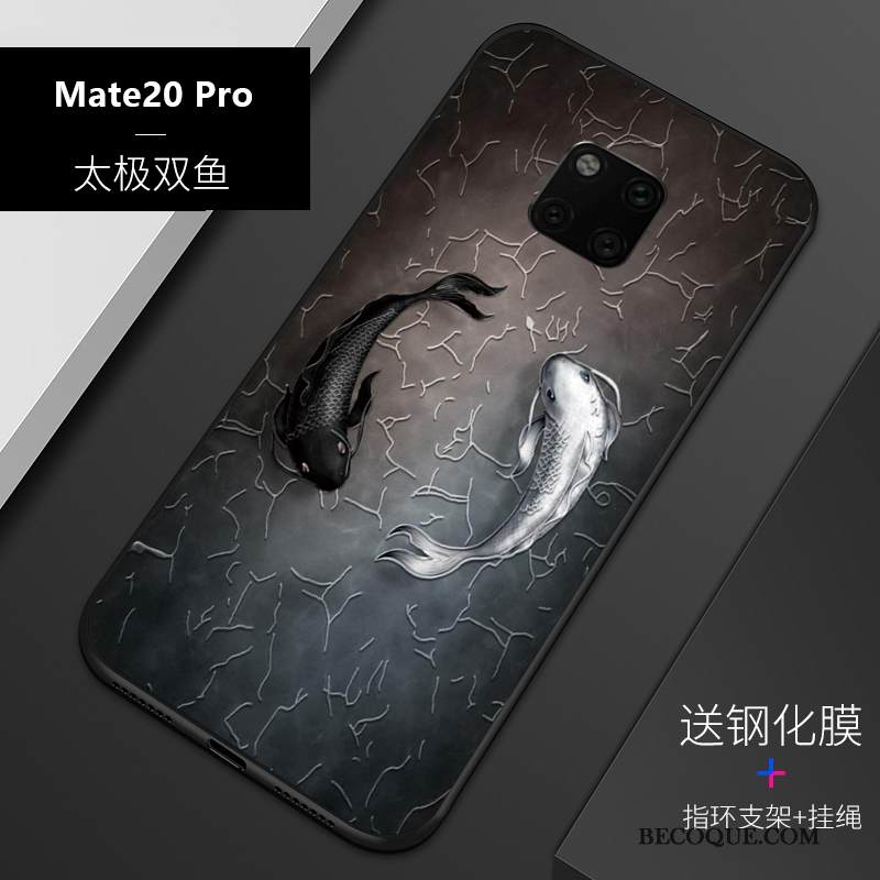 Kuori Huawei Mate 20 Pro Silikoni Uusi Trendi, Kotelo Huawei Mate 20 Pro Laukut Ohut Sininen