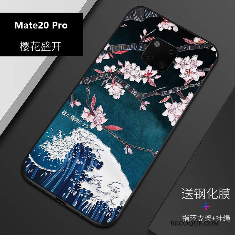 Kuori Huawei Mate 20 Pro Silikoni Uusi Trendi, Kotelo Huawei Mate 20 Pro Laukut Ohut Sininen