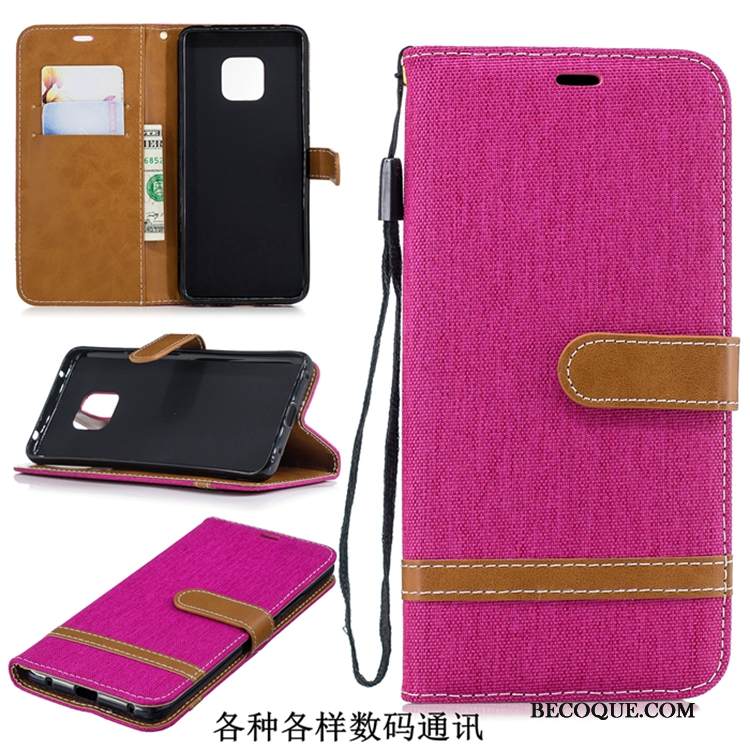 Kuori Huawei Mate 20 Pro Suojaus Denimi Puhelimen Kuoret, Kotelo Huawei Mate 20 Pro Laukut Uusi Violetti