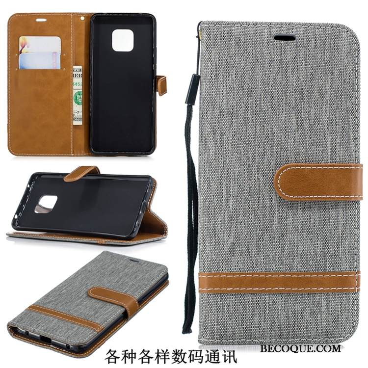 Kuori Huawei Mate 20 Pro Suojaus Denimi Puhelimen Kuoret, Kotelo Huawei Mate 20 Pro Laukut Uusi Violetti
