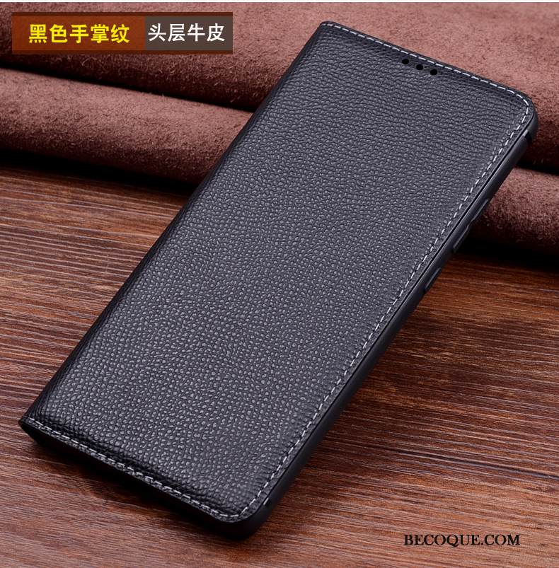 Kuori Huawei Mate 20 Rs Laukut Lehmä Musta, Kotelo Huawei Mate 20 Rs Nahka Muokata Murtumaton