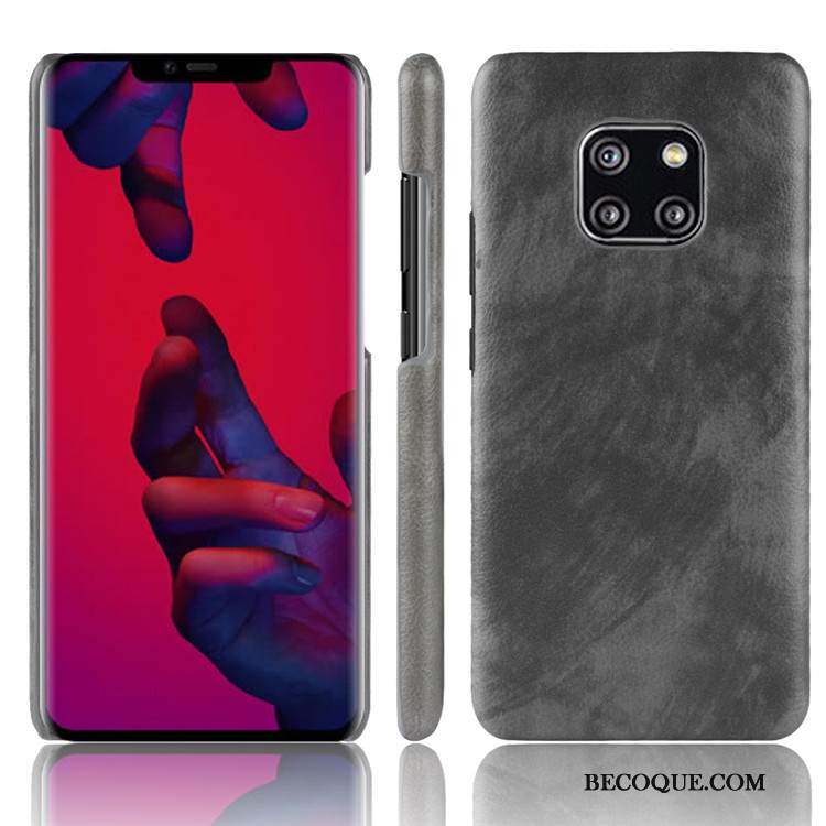 Kuori Huawei Mate 20 Rs Nahka Kova Kukkakuvio, Kotelo Huawei Mate 20 Rs Suojaus Puhelimen Kuoret Punainen