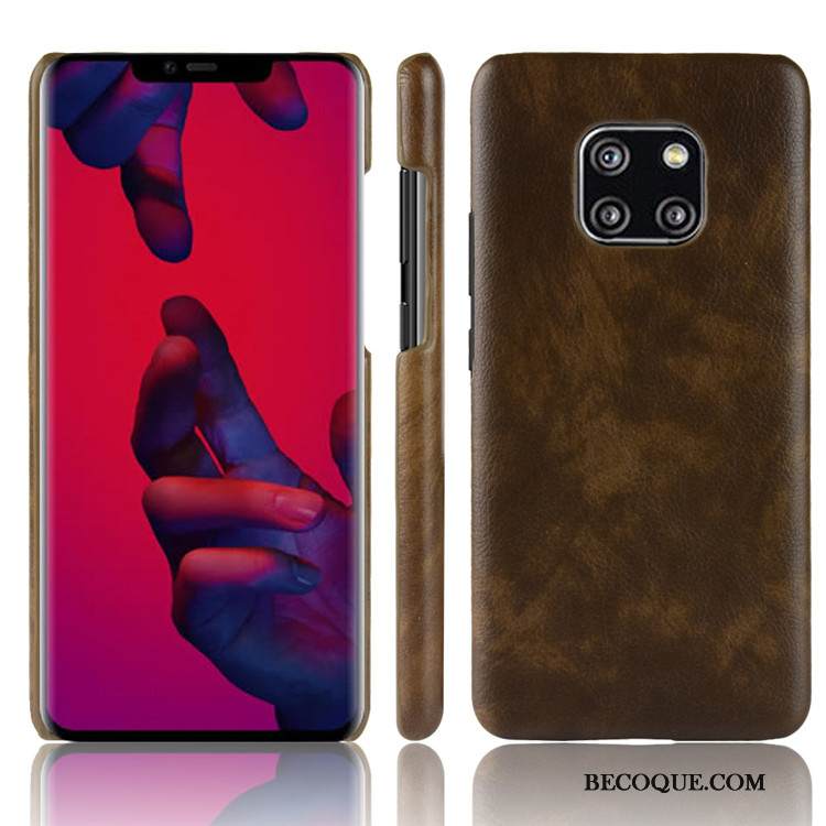 Kuori Huawei Mate 20 Rs Nahka Kova Kukkakuvio, Kotelo Huawei Mate 20 Rs Suojaus Puhelimen Kuoret Punainen