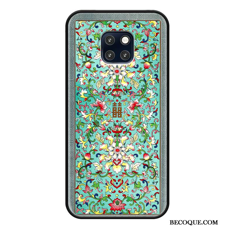Kuori Huawei Mate 20 Rs Vuosikerta Puhelimen Kuoret Murtumaton, Kotelo Huawei Mate 20 Rs Laukut Sininen Kukka