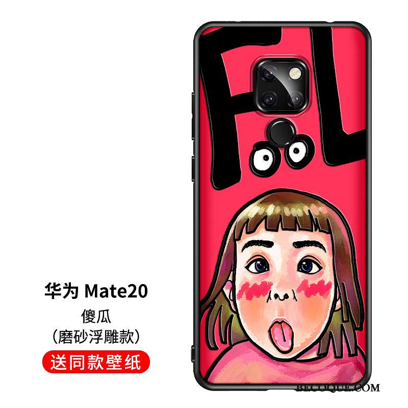Kuori Huawei Mate 20 Silikoni Hauska Keltainen, Kotelo Huawei Mate 20 Pehmeä Neste Tide-brändi Ihana