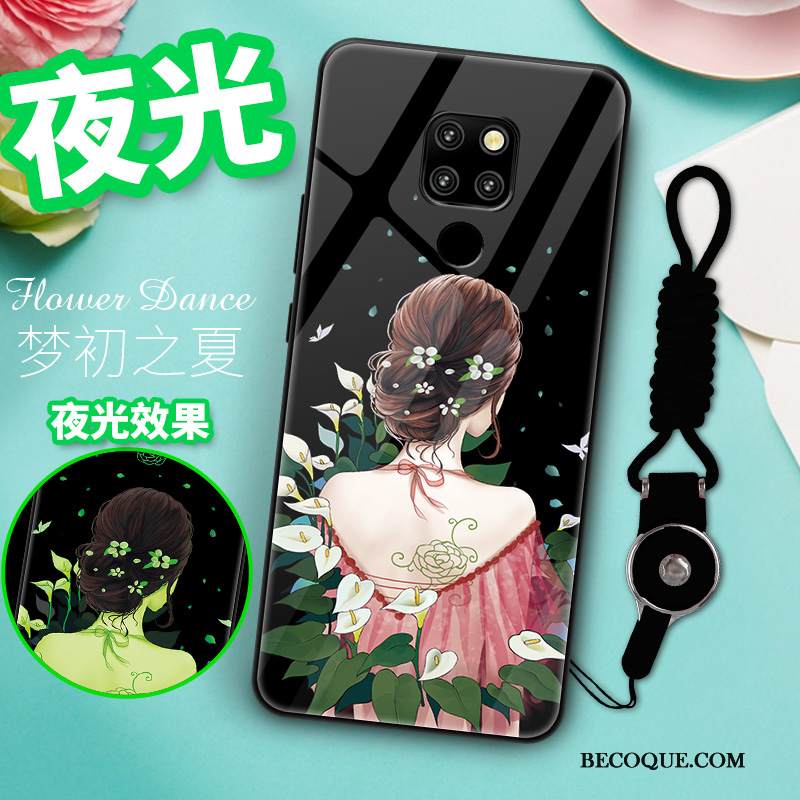 Kuori Huawei Mate 20 Silikoni Lasi Ultra, Kotelo Huawei Mate 20 Luova Ripustettavat Koristeet Puhelimen Kuoret