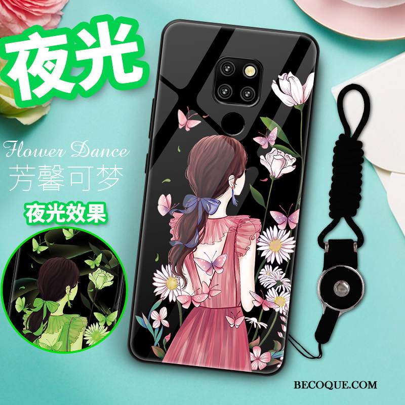 Kuori Huawei Mate 20 Silikoni Lasi Ultra, Kotelo Huawei Mate 20 Luova Ripustettavat Koristeet Puhelimen Kuoret