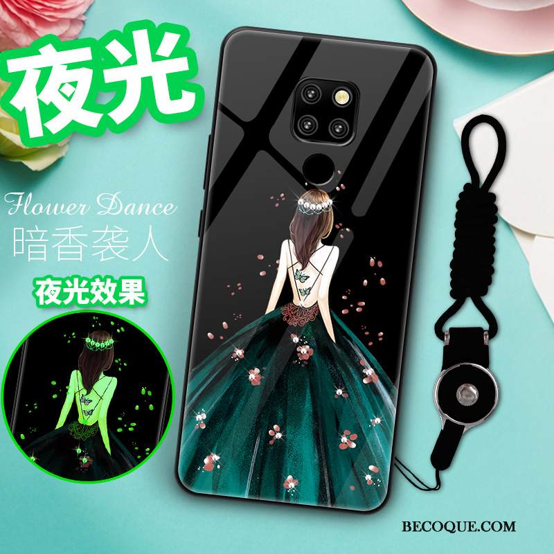 Kuori Huawei Mate 20 Silikoni Lasi Ultra, Kotelo Huawei Mate 20 Luova Ripustettavat Koristeet Puhelimen Kuoret