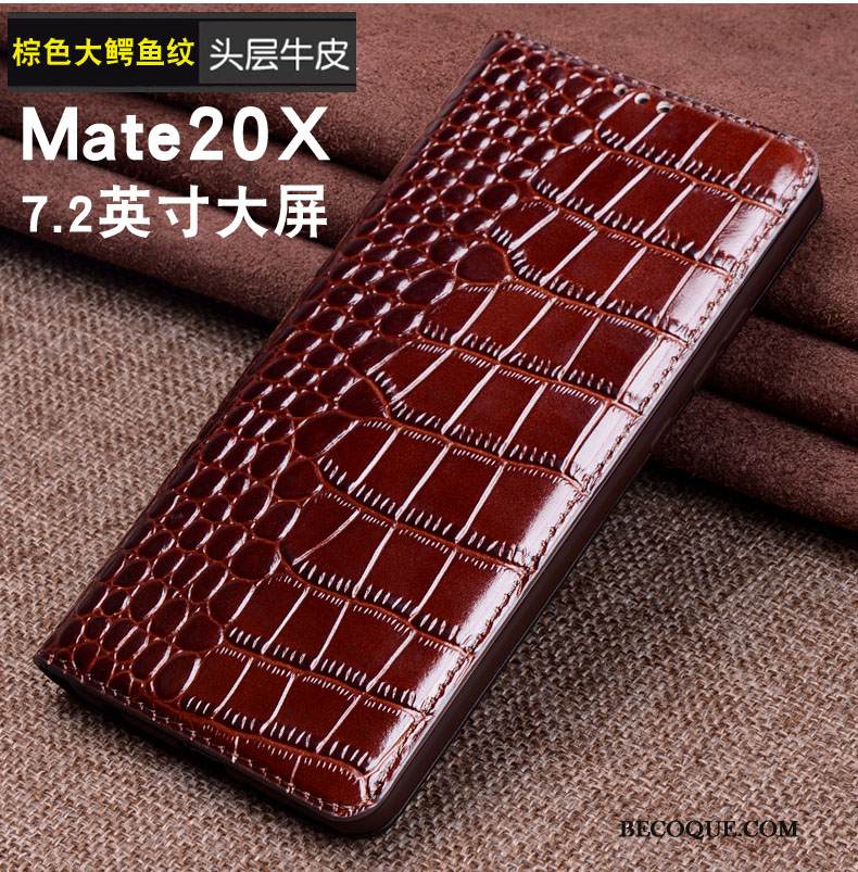 Kuori Huawei Mate 20 X Nahka , Kotelo Huawei Mate 20 X Suojaus