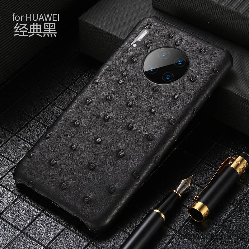 Kuori Huawei Mate 30 Classic Puhelimen Kuoret Liiketoiminta, Kotelo Huawei Mate 30 Nahka Lintu Murtumaton
