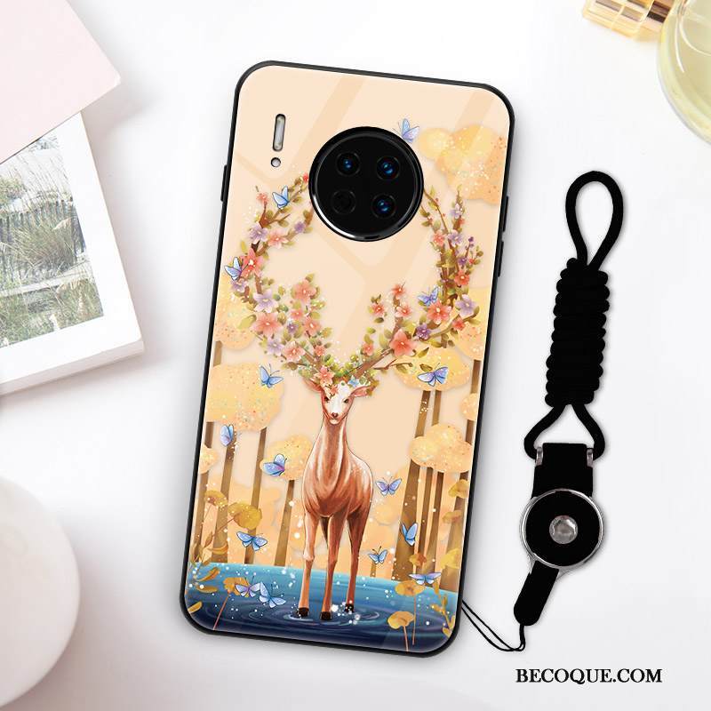 Kuori Huawei Mate 30 Laukut Liukastella Lasi, Kotelo Huawei Mate 30 Silikoni Puhelimen Kuoret Kukka