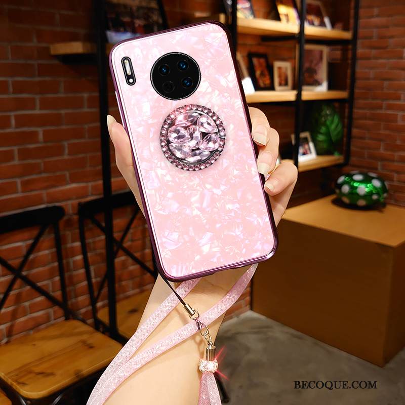 Kuori Huawei Mate 30 Luova Lasi Karkaisu, Kotelo Huawei Mate 30 Silikoni Ultra Ripustettavat Koristeet