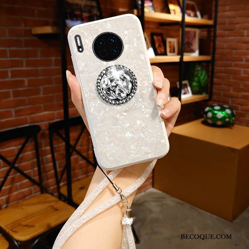 Kuori Huawei Mate 30 Luova Lasi Karkaisu, Kotelo Huawei Mate 30 Silikoni Ultra Ripustettavat Koristeet