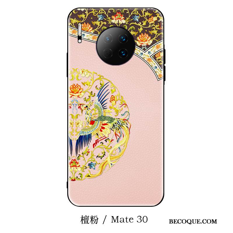 Kuori Huawei Mate 30 Luova Net Red Murtumaton, Kotelo Huawei Mate 30 Silikoni Taide Pesty Suede