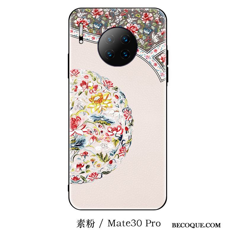 Kuori Huawei Mate 30 Luova Net Red Murtumaton, Kotelo Huawei Mate 30 Silikoni Taide Pesty Suede