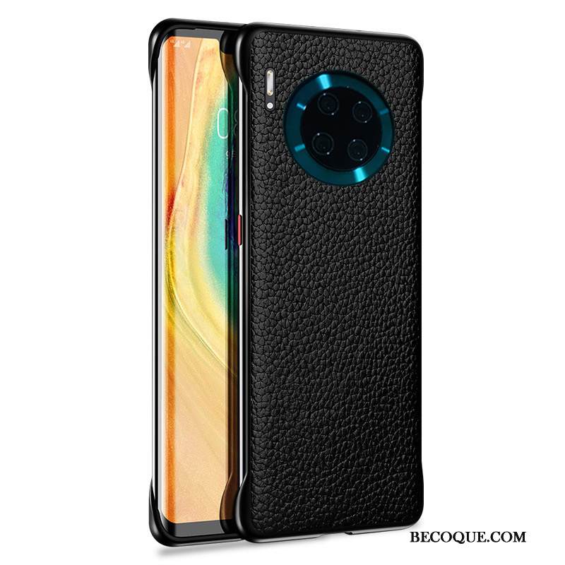 Kuori Huawei Mate 30 Nahka Vihreä Liiketoiminta, Kotelo Huawei Mate 30 Ylellisyys Kukkakuvio Lehmä