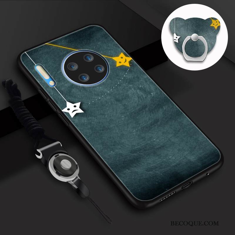 Kuori Huawei Mate 30 Pehmeä Neste Karkaisu Puhelimen Kuoret, Kotelo Huawei Mate 30 Silikoni Rengas Ripustettavat Koristeet