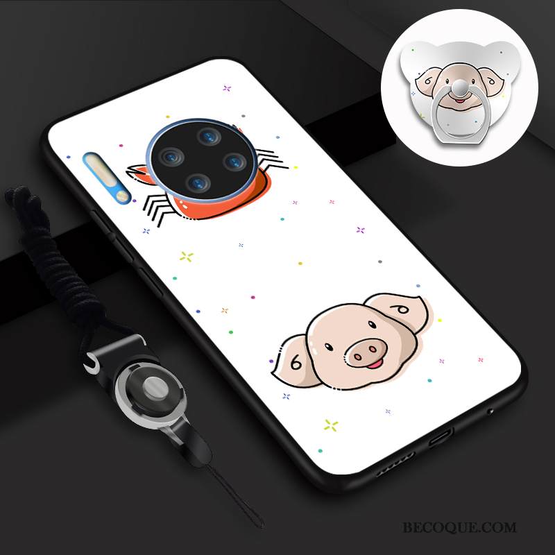 Kuori Huawei Mate 30 Pehmeä Neste Karkaisu Puhelimen Kuoret, Kotelo Huawei Mate 30 Silikoni Rengas Ripustettavat Koristeet