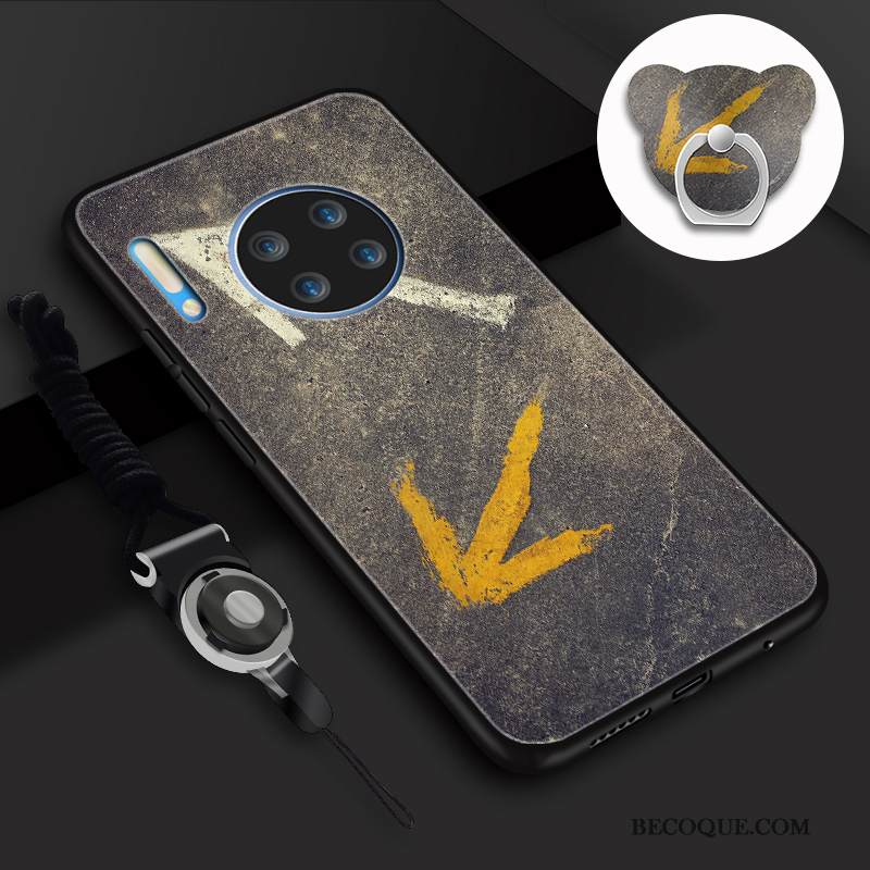 Kuori Huawei Mate 30 Pehmeä Neste Karkaisu Puhelimen Kuoret, Kotelo Huawei Mate 30 Silikoni Rengas Ripustettavat Koristeet