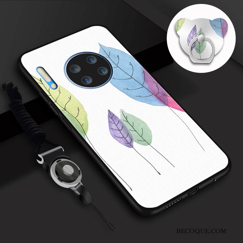 Kuori Huawei Mate 30 Pehmeä Neste Karkaisu Puhelimen Kuoret, Kotelo Huawei Mate 30 Silikoni Rengas Ripustettavat Koristeet