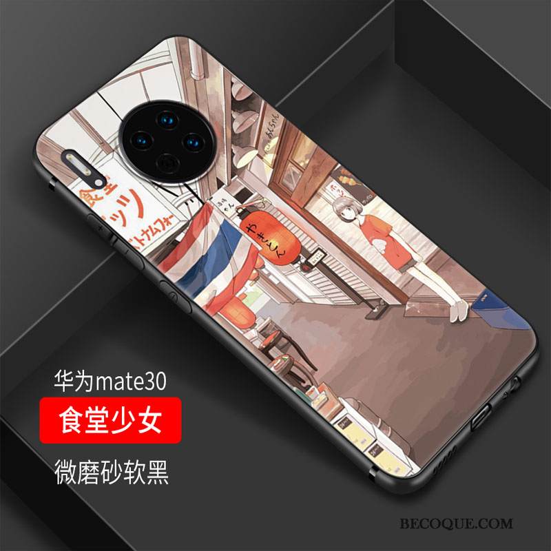 Kuori Huawei Mate 30 Pehmeä Neste Lasi Pesty Suede, Kotelo Huawei Mate 30 Silikoni Puhelimen Kuoret Ripustettavat Koristeet