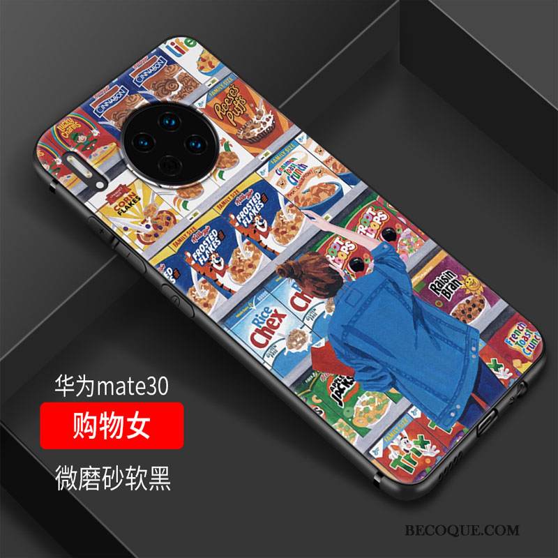Kuori Huawei Mate 30 Pehmeä Neste Lasi Pesty Suede, Kotelo Huawei Mate 30 Silikoni Puhelimen Kuoret Ripustettavat Koristeet