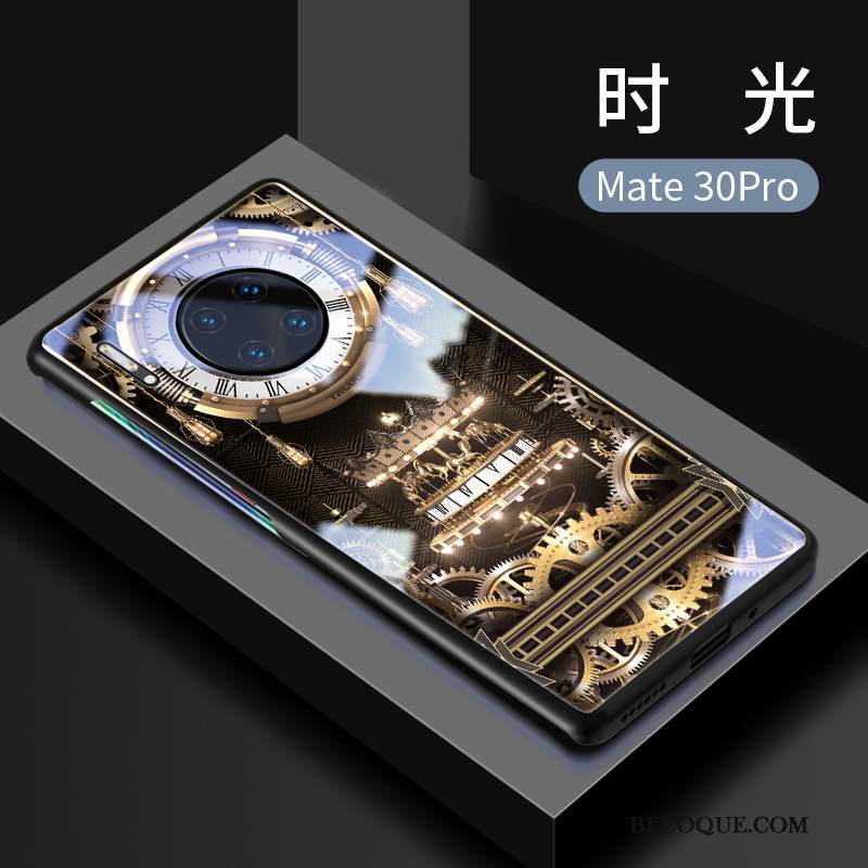 Kuori Huawei Mate 30 Pro Laukut Murtumaton Hauska, Kotelo Huawei Mate 30 Pro Silikoni Lasi Kulta